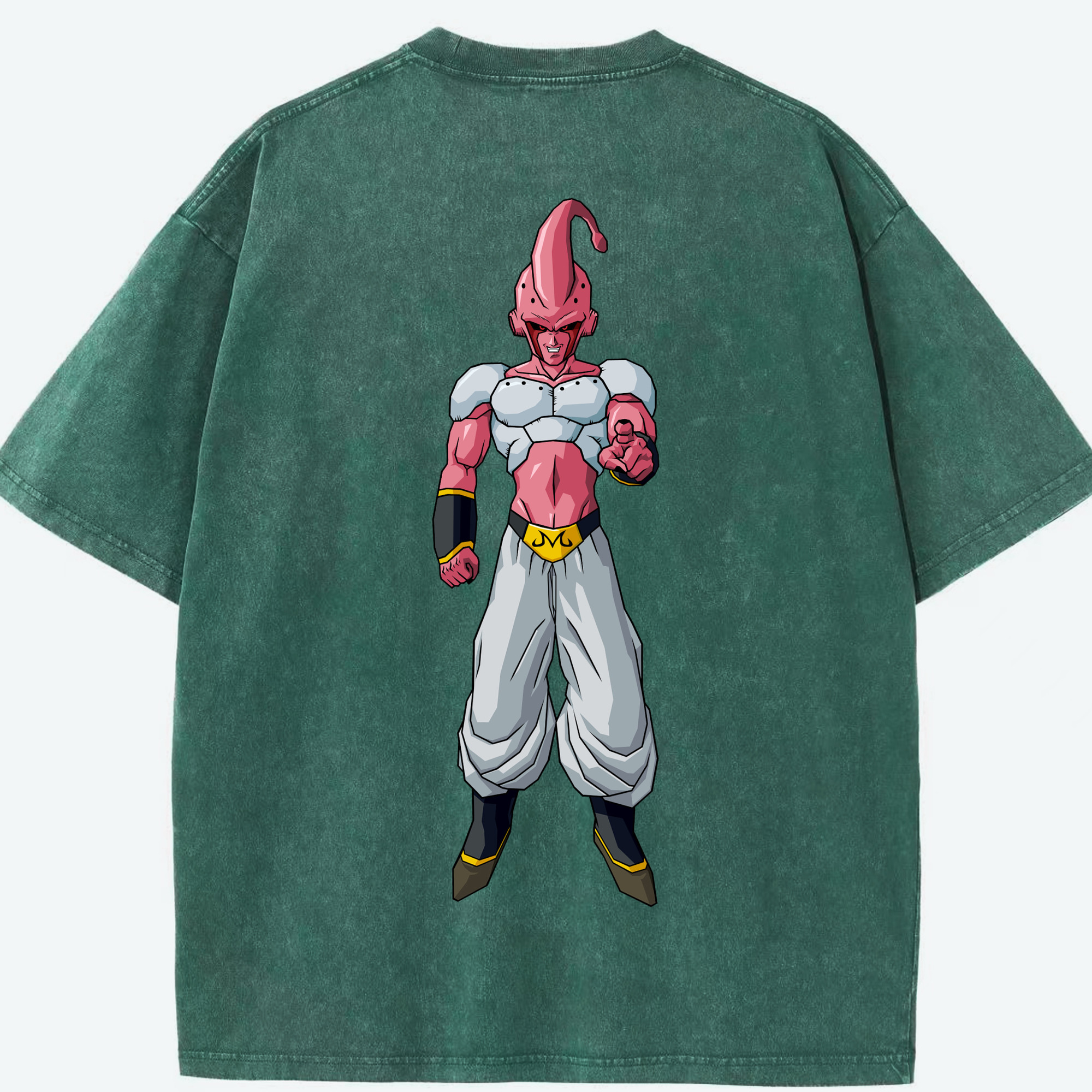 ドラゴンボール 魔人ブウ DRAGON BALL Majin Buu 綿100% ヴィンテージ風 半袖Tシャツ（背面プリント）